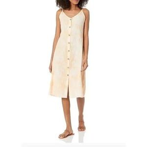 Roxy Light Cream Button-Down Dress